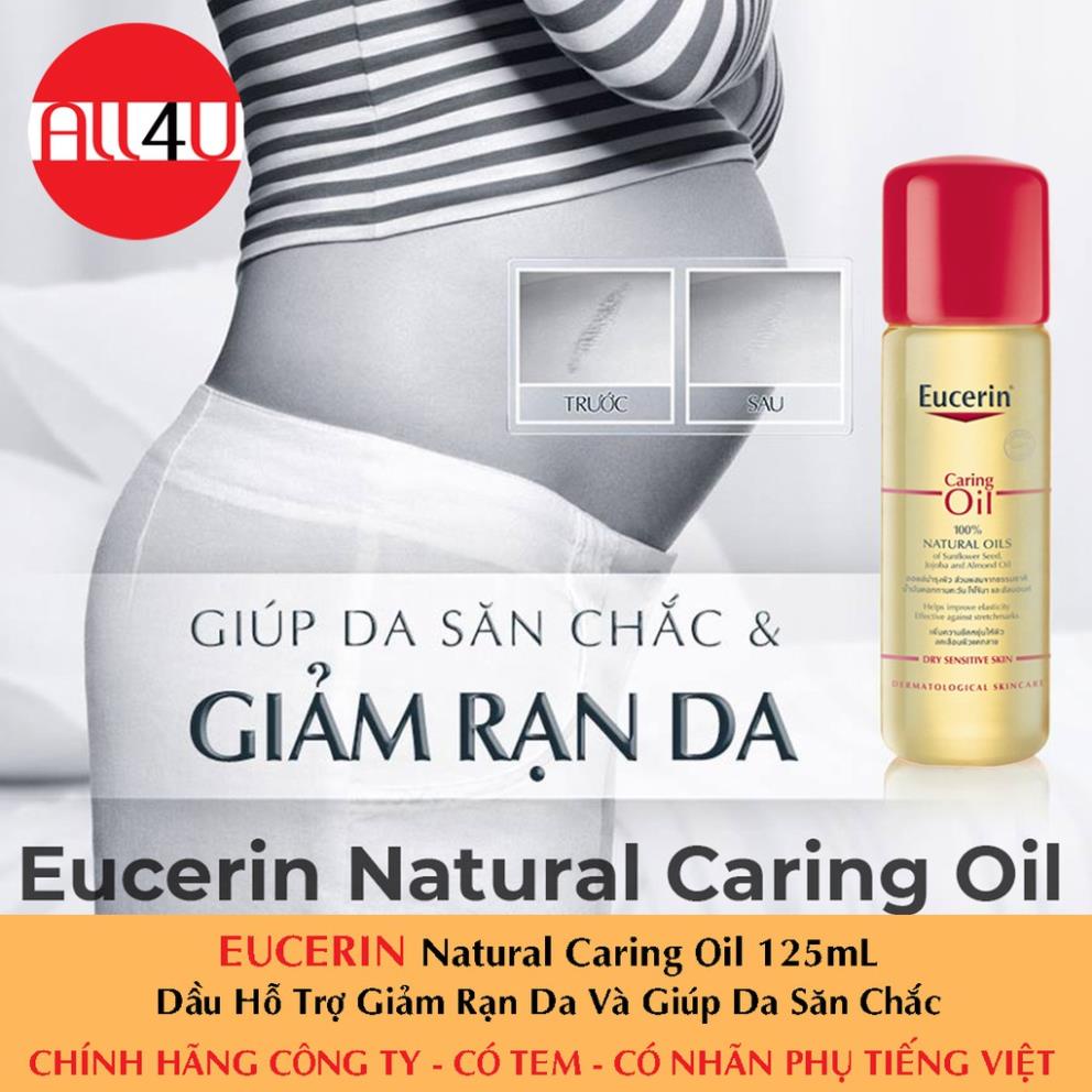 [CHÍNH HÃNG CÓ TEM] EUCERIN Natural Caring Oil 125mL - Dầu Hỗ Trợ Giảm Rạn Da Và Giúp Da Săn Chắc. | BigBuy360 - bigbuy360.vn
