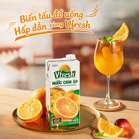 Nước Ép Cam Vfresh Hộp 1L Chính Hãng