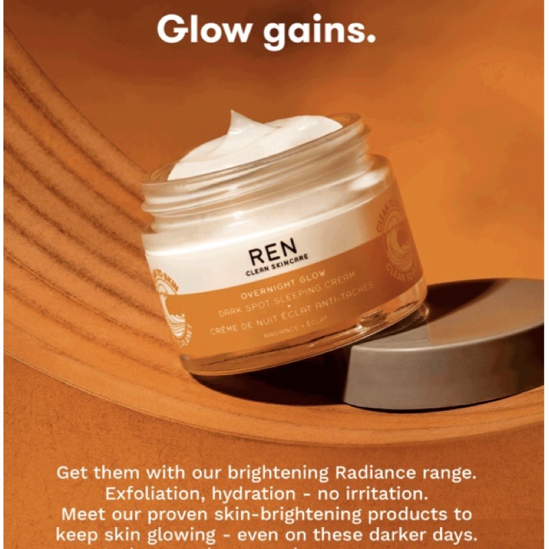 🌿Kem dưỡng đêm REN Clean Skincare Overnight Glow Dark Spot Sleeping Cream