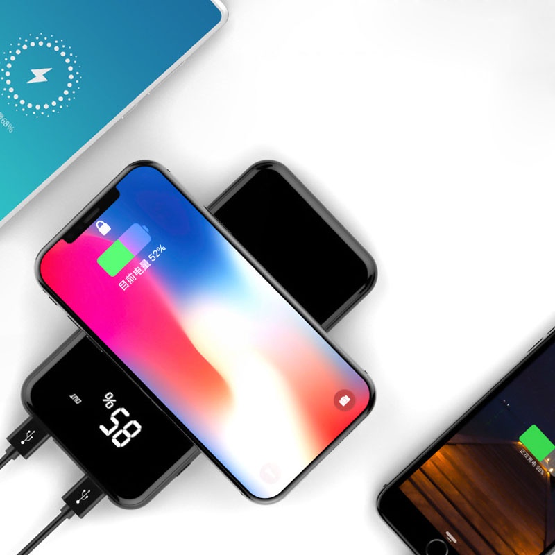 Bộ Sạc Dự Phòng KRECOO Không Dây Sạc Nhanh 100% Cổng USB 20000mAh