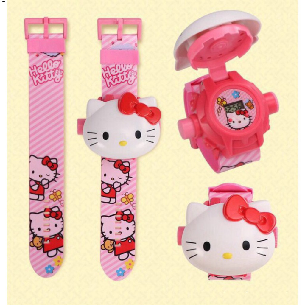 Đồng hồ điện tử chiếu hình 3D cho bé- Đồng hồ chiếu 24 hình ảnh của nhân vật hoạt hình