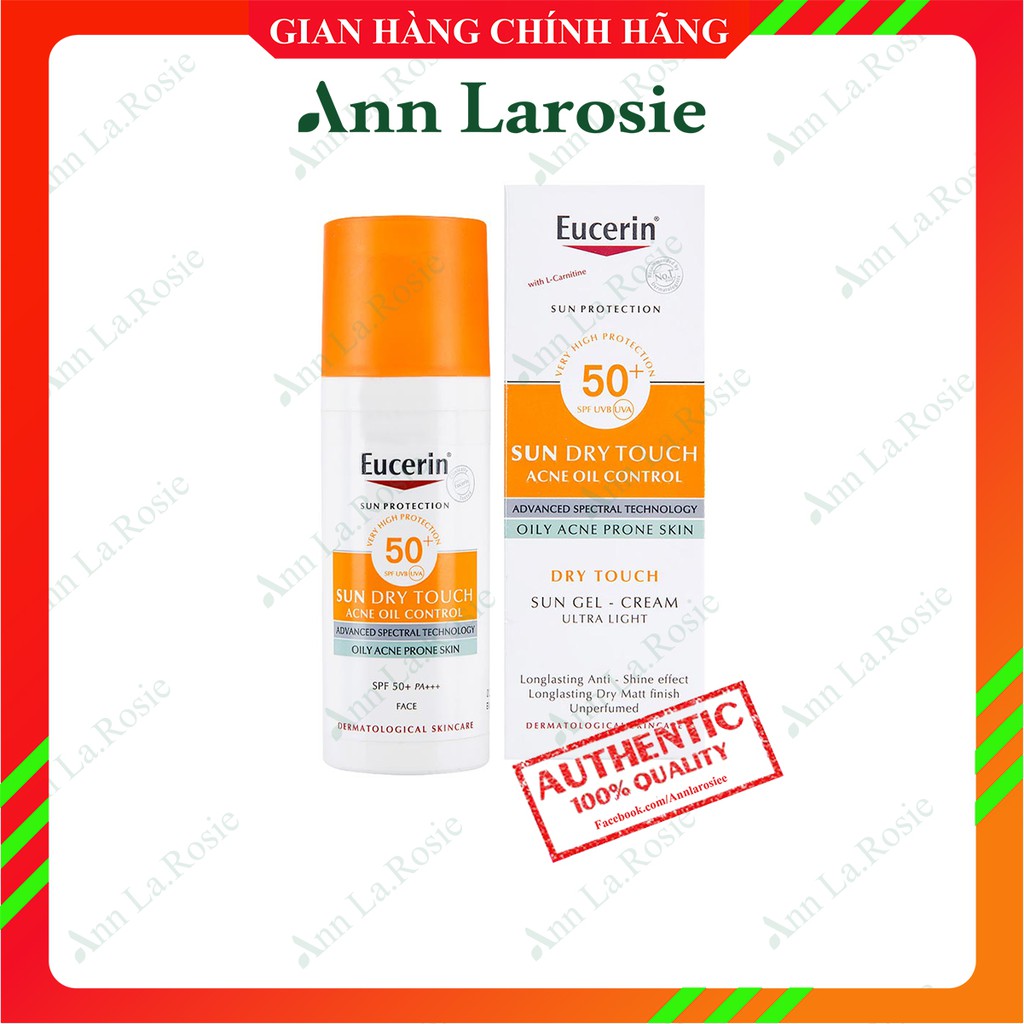 Kem chống nắng kiểm soát dầu Eucerin Sun Gel-Creme Oil Control Dry Touch SPF 50+
