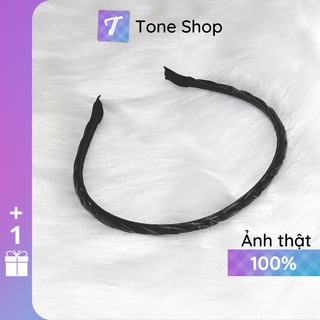 Băng đô cài tóc gọng nhỏ thương hiệu Tone Shop - Bờm tóc xược tóc da