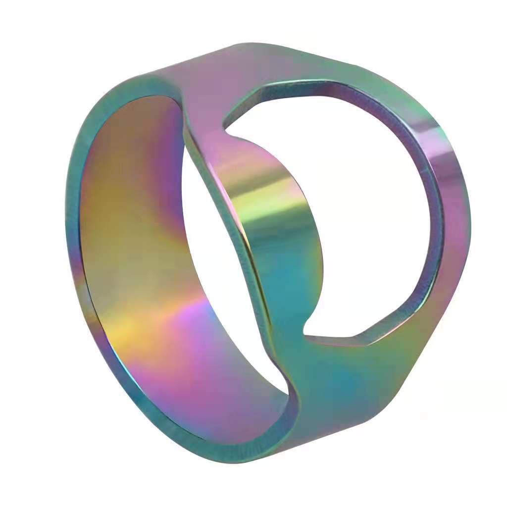 Nhẫn khui bia mở nắp nam nữ unisex trung tính titan thép mạ kim loại không gỉ