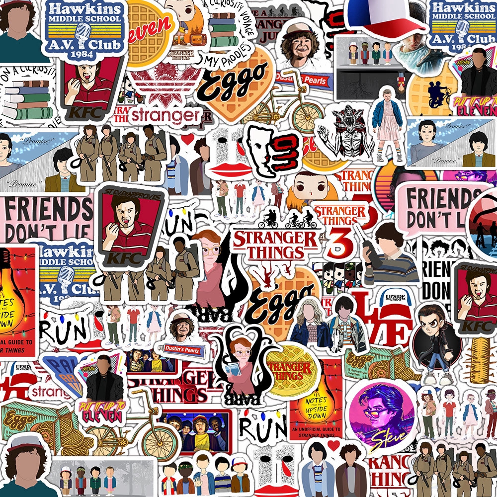 ❉ Stranger Things Series 08 Stickers ❉ 50Pcs/Set DIY Fashion Mixed Luggage Laptop Skateboard Doodle Decals Stickers