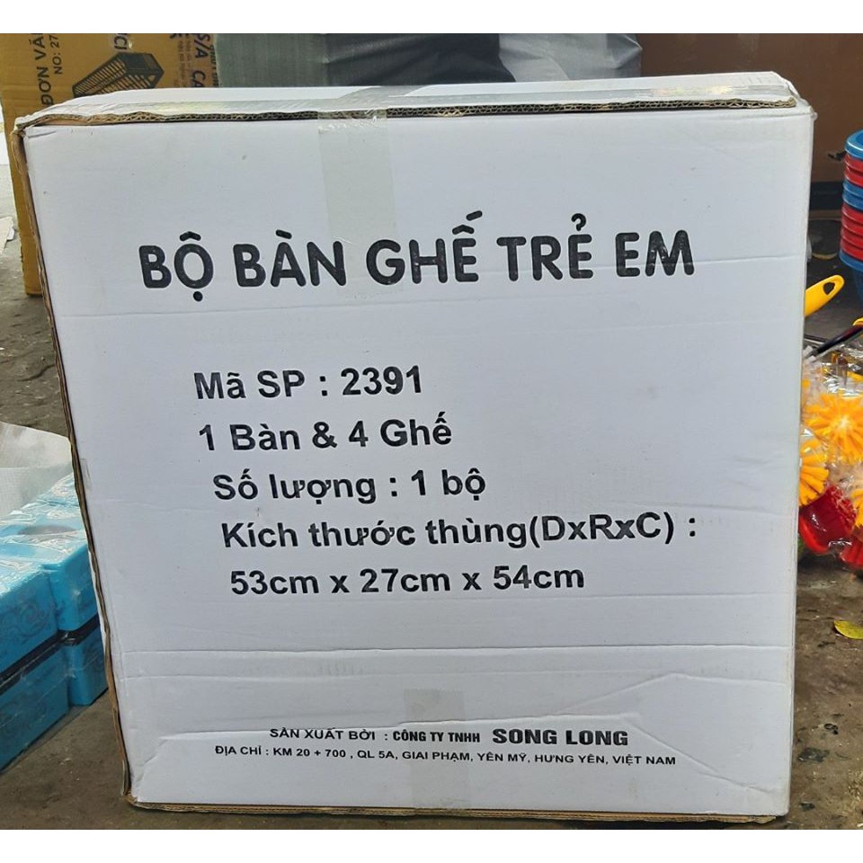 Bộ bàn ghế Kidset cho bé (1 bàn 4 ghế, có thể tháo rời) - Song Long | BigBuy360 - bigbuy360.vn