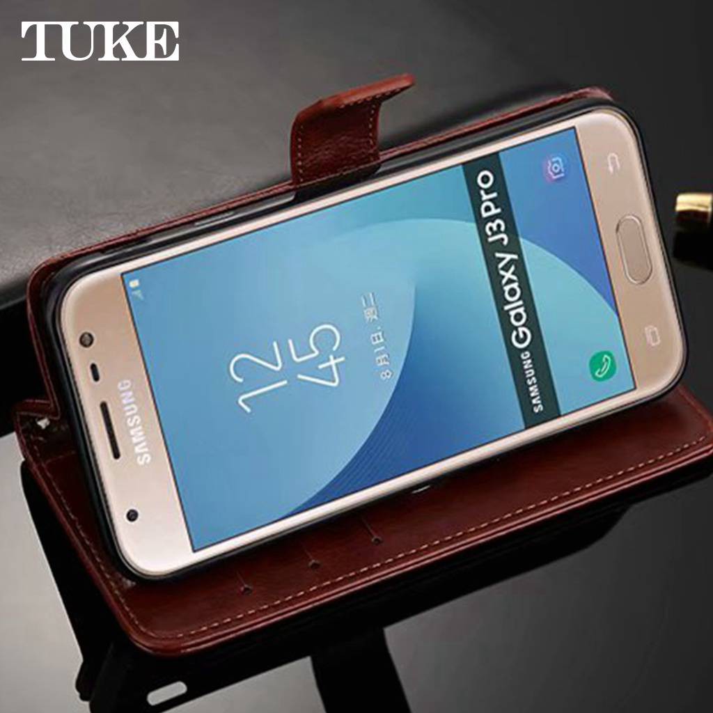 (33)  Bao da nắp gập PU có khe đựng thẻ tiền cho Samsung Galaxy J2 Prime J3 J5 J7 2017 | BigBuy360 - bigbuy360.vn