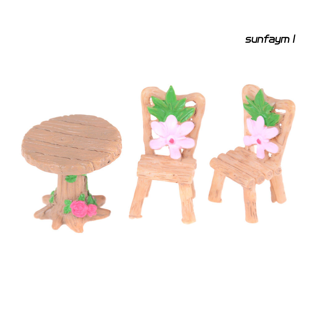 Set 3 Mô Hình Bàn Ghế Mini Trang Trí Nhà Búp Bê