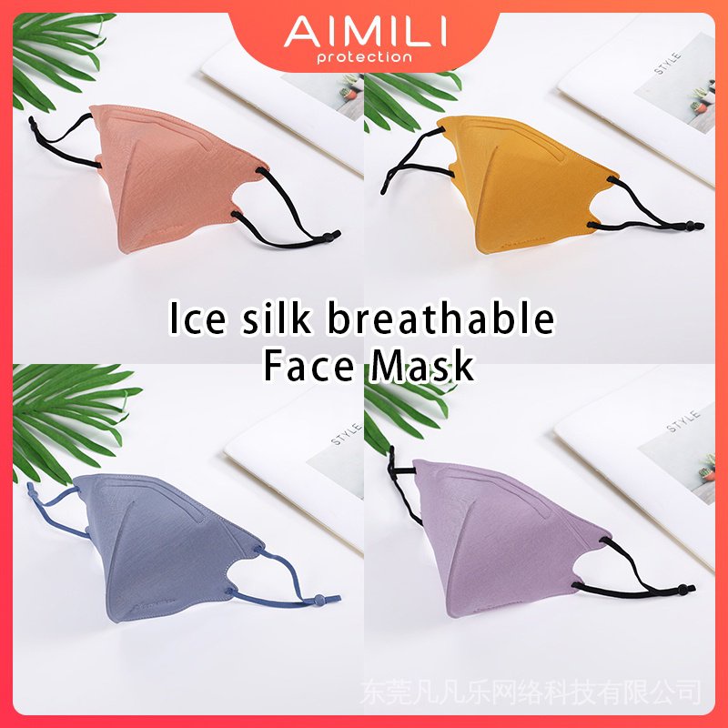 Khẩu Trang cotton Lụa Chống Tia UV Chống Bụi Thoáng Khí Tái Sử Dụng Thời Trang Cho Nam Và Nữ 7ZZB