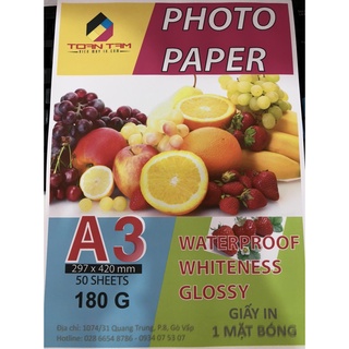 Giấy in ảnh a3 1 mặt bóng 180g