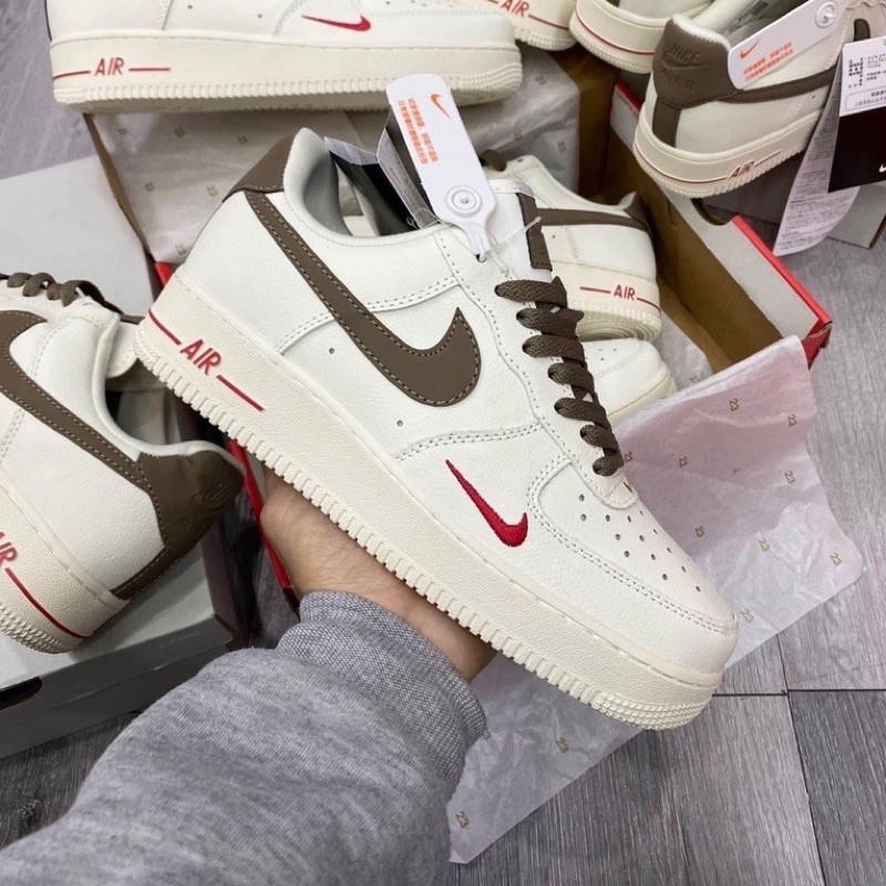 Giày _Nike Air Force 1, AF1 vệ nâu đế Air, Cao Cấp Nhất full box bill phụ kiện