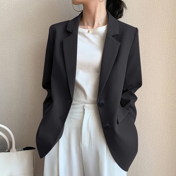 Áo khoác blazer dáng rộng thiết kế thời trang mùa thu theo phong cách Hàn Quốc cho nữ