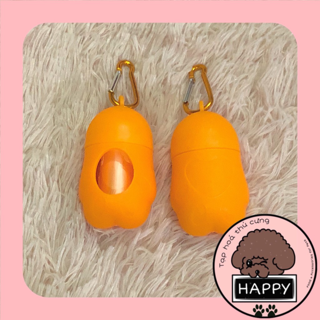 Hộp đựng túi rác dọn vệ sinh hình bàn chân kèm 1 cuộn túi hốt phân (15túi) [Ảnh thật] [Có sẵn] - Tạp Hóa Thú Cưng Happy
