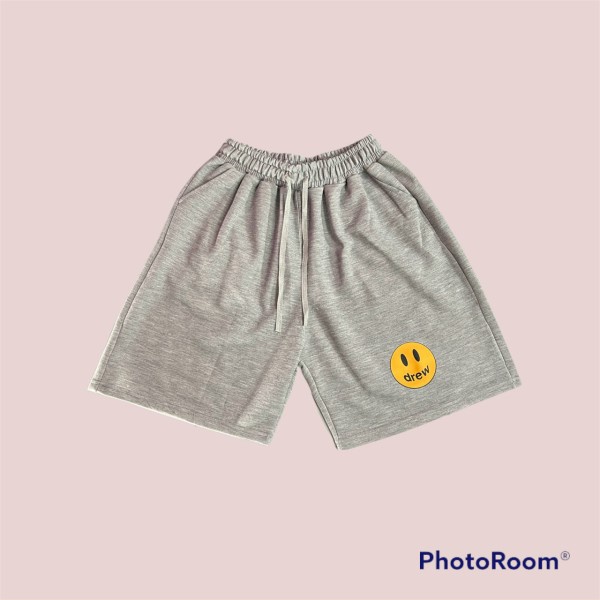 Quần short nỉ drew đen xám hàng cao cấp unisex nam nữ