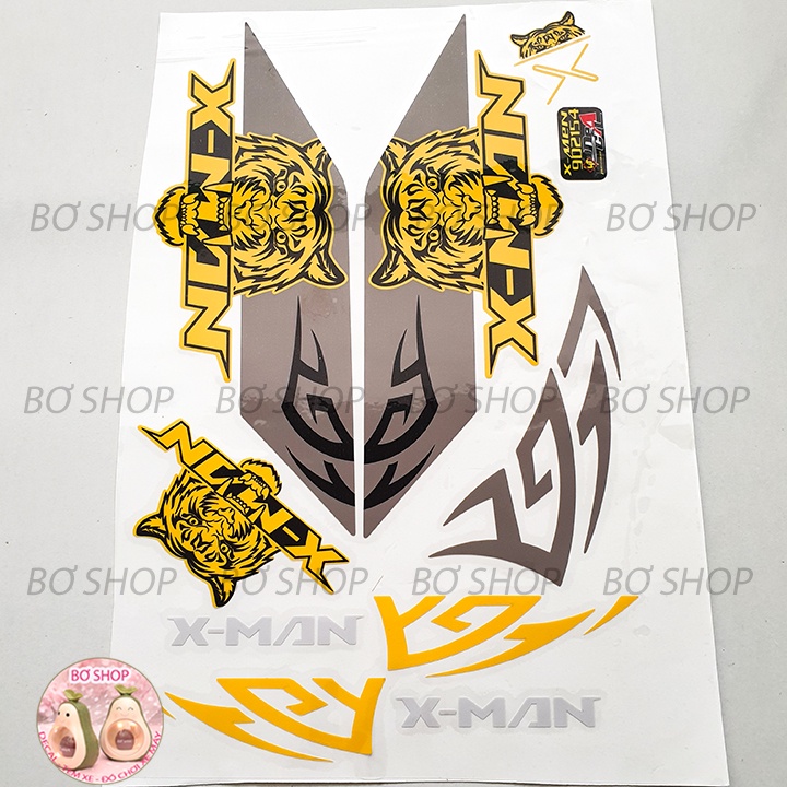Tem xe điện Xmen mẫu Tiger siêu đẹp Tem Candy - Tem Phản Quang - Tem 3 lớp cao cấp chống phai màu