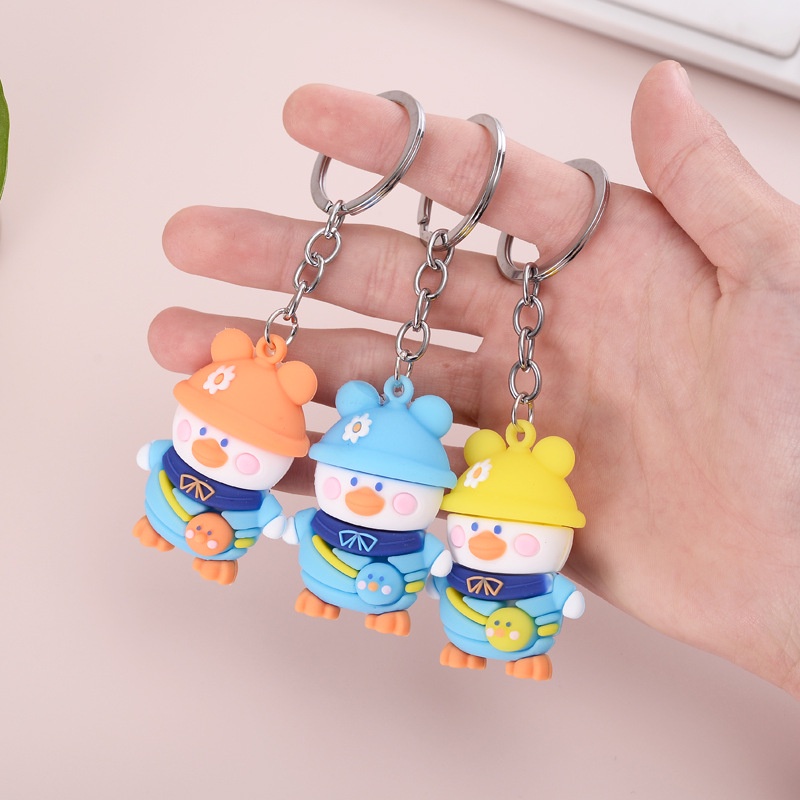 Móc khóa Cute hình VỊT CON treo Balo Túi xách Khóa xe Dễ thương