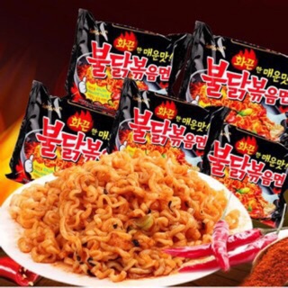 Combo 10 gói mì trộn khô Samyang hàn quốc (gói đen + gói x2 spicy đỏ)