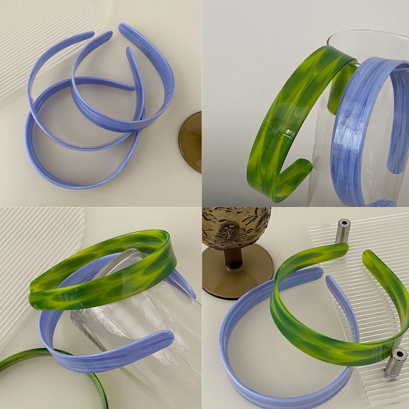 Băng Đô Cài Tóc Acetic Acid Màu Trơn Chống Trượt Thời Trang Cho Nữ