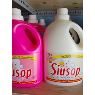 Nước xả mềm vải Siusop can 3,5kg 3X Đậm đặc, nước xả vải của công ty Mỹ Hảo