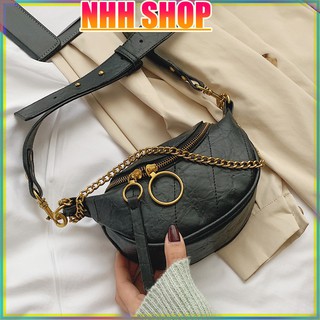 Túi Đeo Chéo Nữ Hình Bao Tử Cực Ngầu Chất Liệu Da PU Mềm Nhập Khẩu FREESHIP