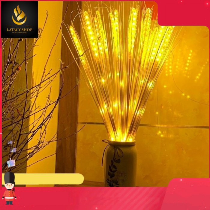 Combo 10 Bông lúa đèn led ánh kim thu hút TÀI LỘC