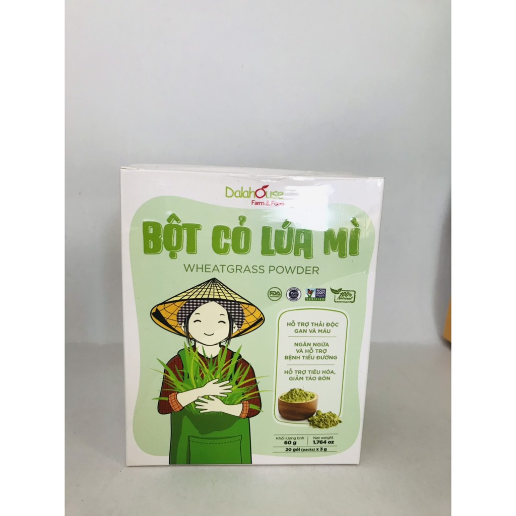 Bột cỏ lúa mì Dalahouse hộp 20 gói x 3gr