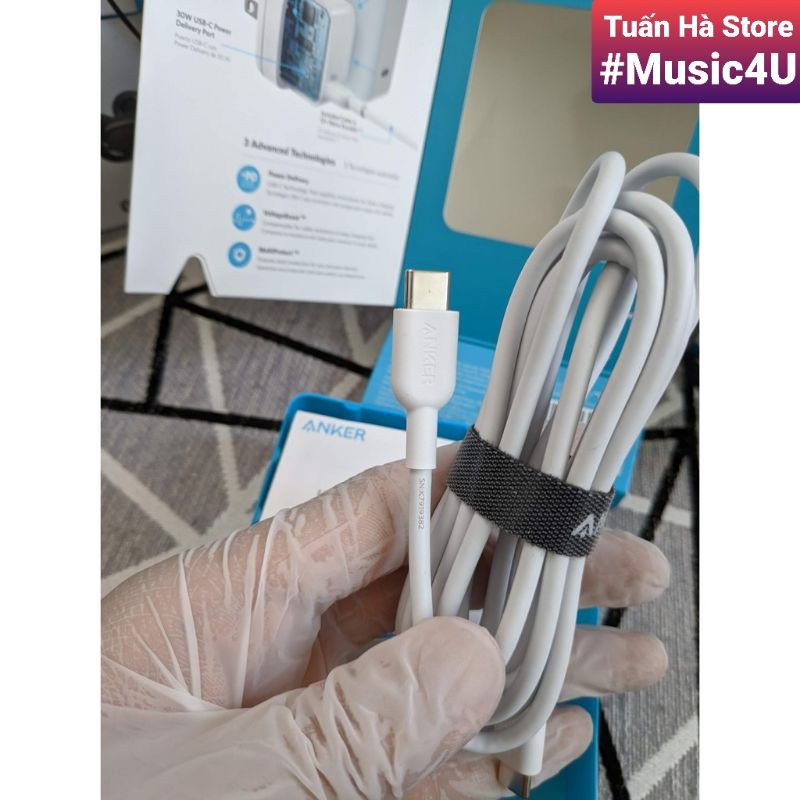 Cáp sạc siêu nhanh Anker Powerline II USB C ra USB C 2.0 60W 1.8m A8482 cho Samsung Mac Laptop Air Pro