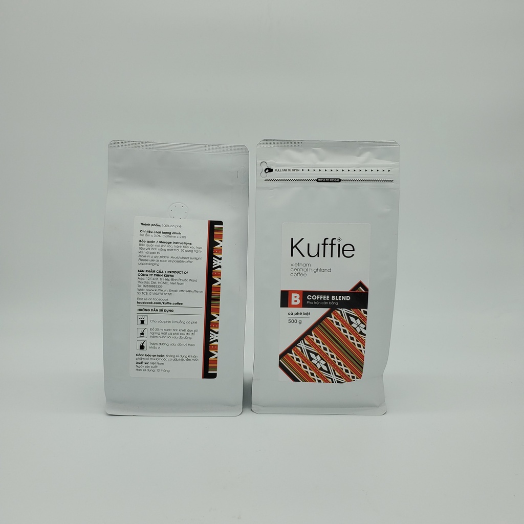 1kg cà phê bột rang mộc Kuffie Blend