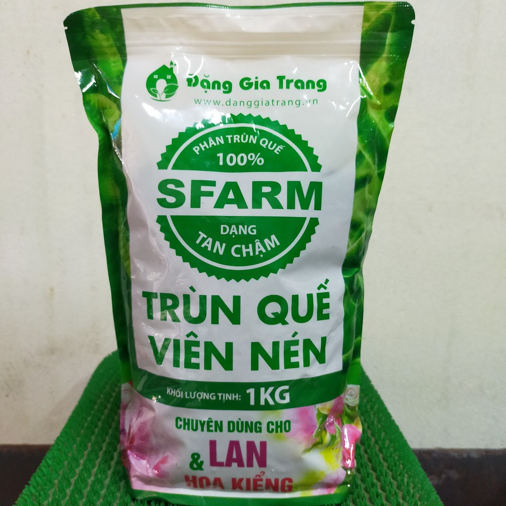 Phân trùn quế viên nén cao cấp SFARM chuyên dùng cho hoa lan - hoa kiểng