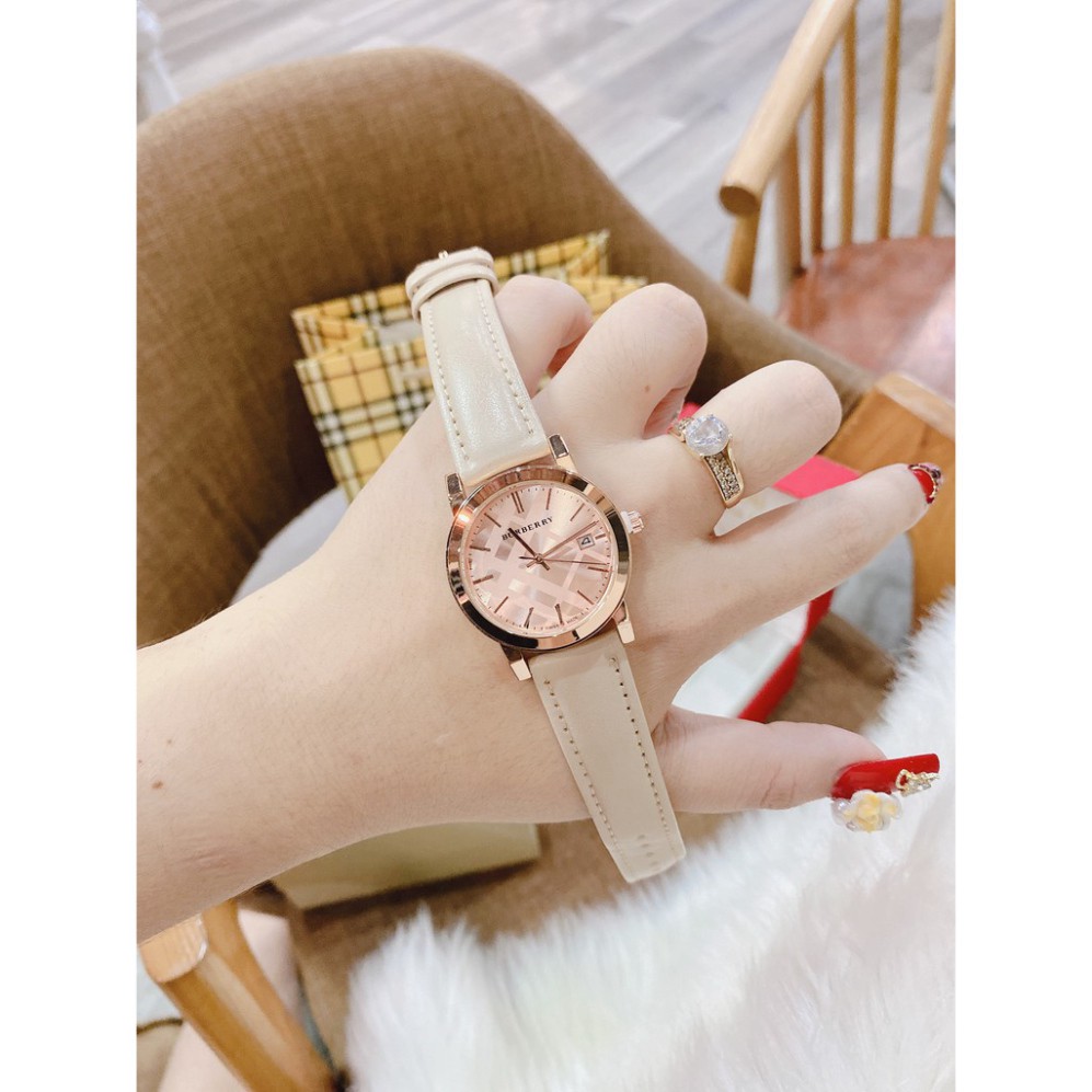 Đồng hồ nữ BUBERRY dây da cao cấp ko bong tróc siêu hot trên thị trường, chống nước, bảo hành 12 tháng