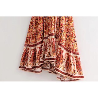 Đầm tole vạt chéo boho siêu hot