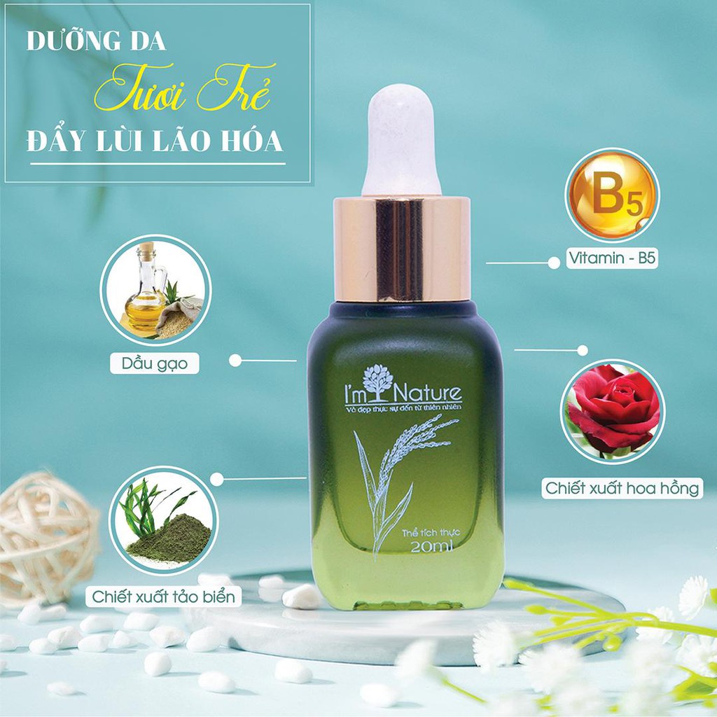 Serum Dầu Gạo & Collagen I'M NATURE – PURE BRIGHTENING SERUM, Làm Sáng Và Tái Tạo Da 20ml | BigBuy360 - bigbuy360.vn