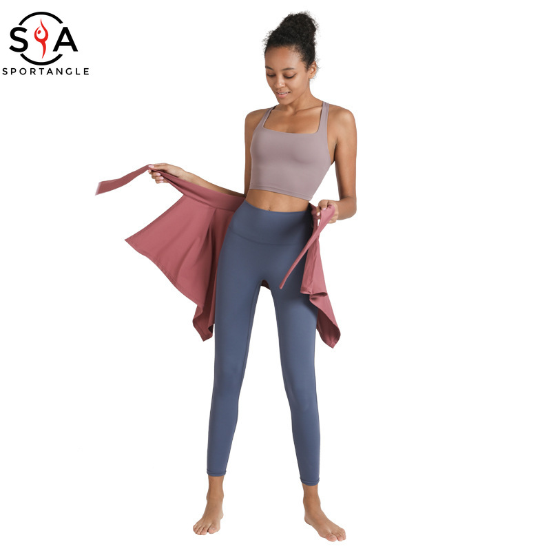 Set Đồ Thể Thao 2 Món Áo Ngực + Quần Dài + Áo Ngực Chống Sốc Phong Cách Âu Mỹ Mới