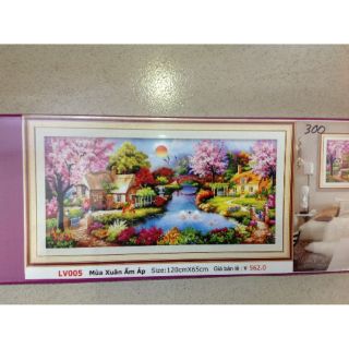 Tranh đính đá Mùa Xuân Ấm Áp LV005 (120*65cm)