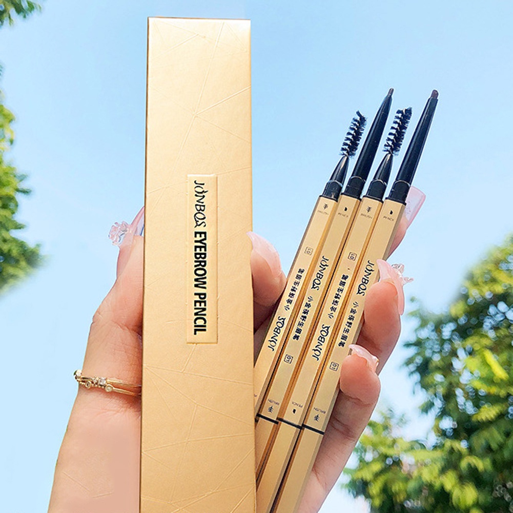 ♕Jiaobosi Jonbos Vàng Nhỏ Đũa Hoang Dã Bút Chì Kẻ Lông Mày Chống Thấm Nước Và Không Dễ Decolorize Quay Tự Động Tinh Tế Tam Giác Kẻ Lông Mày bút Chì