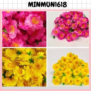 Hoa đào giả 1kg trang trí tết hoa đào rời hoa mai giả MinMun1618 hoa rời