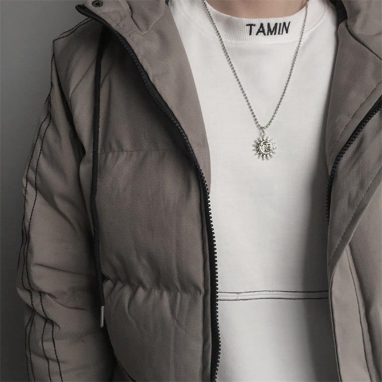 Dây Chuyền Mặt Tròn Hình Mặt Trời Mặt Trăng Mặt Trời Phong Cách Harajuku Hip Hop Cá Tính MN