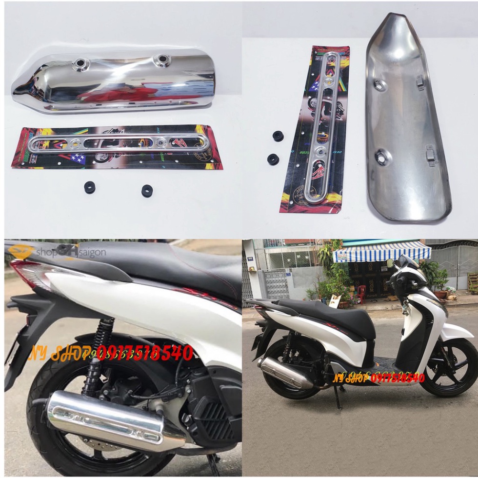 ỐP PÔ INOX SH Ý LẮP CHO SH NHẬP 2010 -2012 VÀ SH VIỆT 2012- 2016 CỰC ĐẸP DÀY VÀ GIỐNG SH Ý 100%