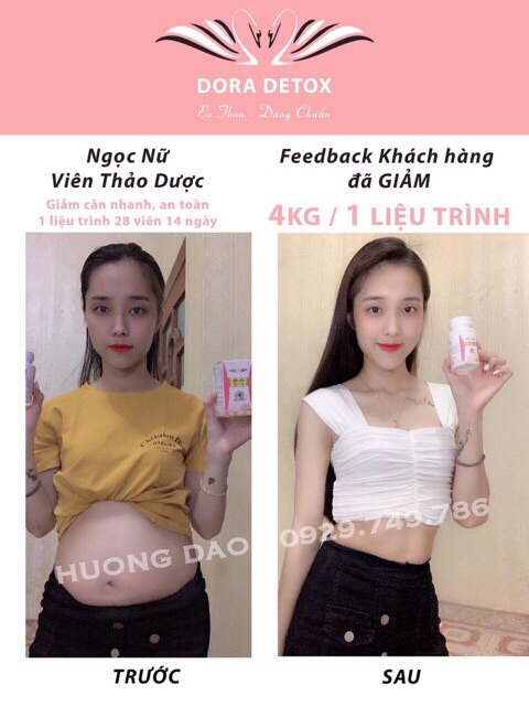 [CHÍNH HÃNG] DORA DETOX VIP không Tặng kem tan mỡ