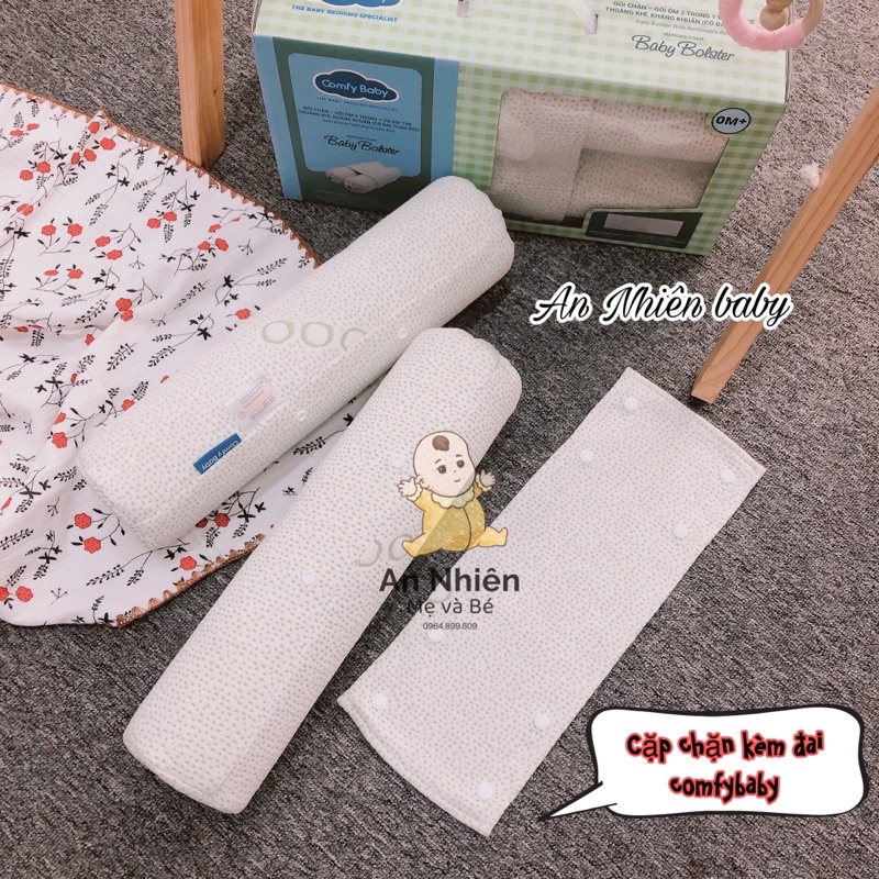 Gối chặn sợi, gối ôm 2 trong 1 tre bamboo kháng khuẩn cho bé Comfybaby CFN02 tiêu chuẩn Quốc tế-gối ôm comfybabay