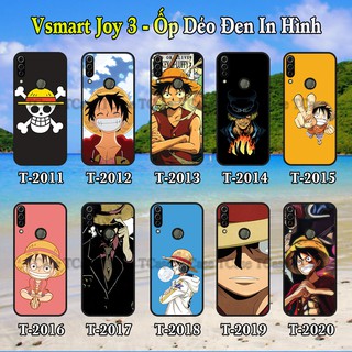Ốp lưng Vsmart Joy 3 dẻo đen in hình One Piece
