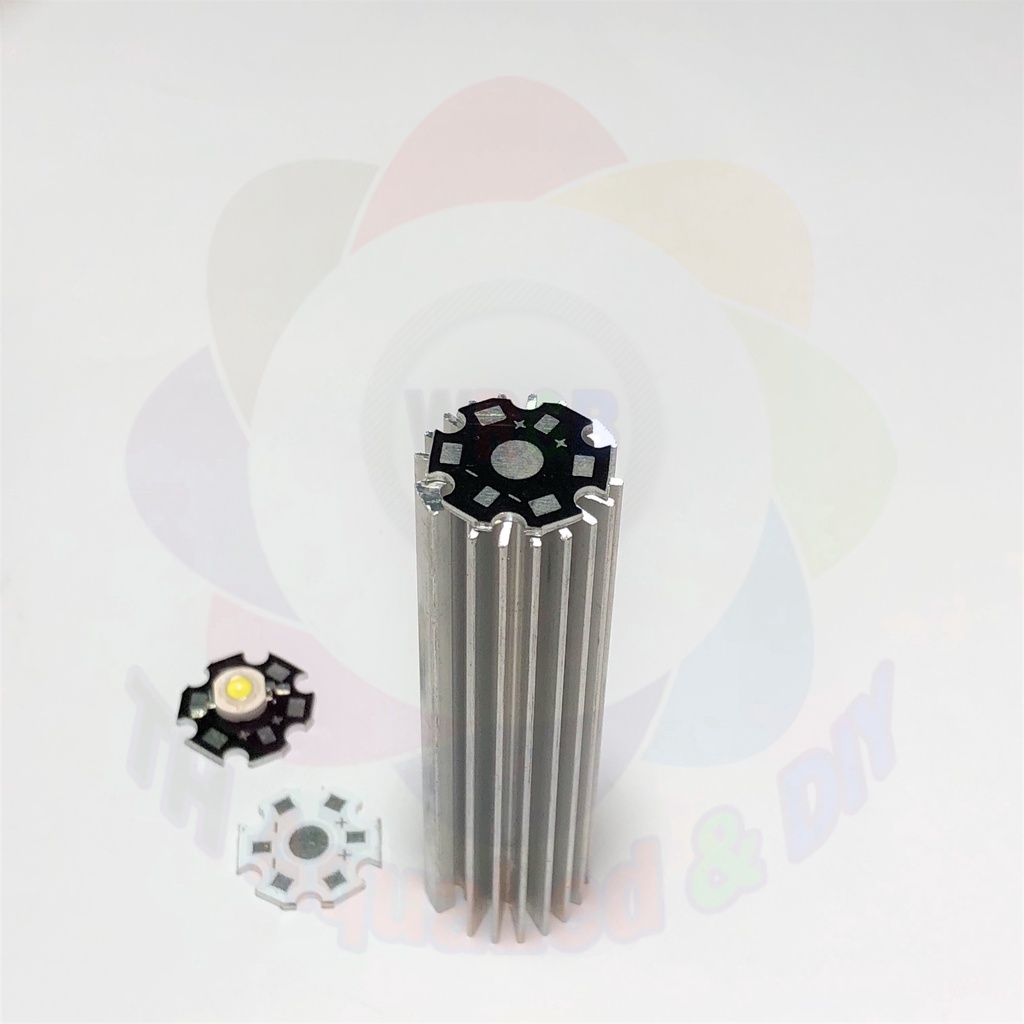 Nhôm tản nhiệt khối hình trụ 80x24mm DIY cho đèn LED, đèn Pin