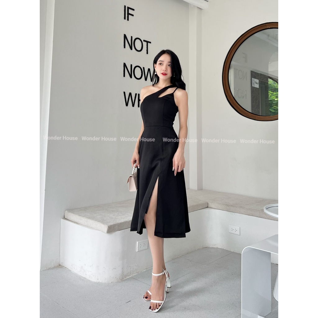 Đầm thiết kế Wonderhouse chéo dây xẻ tà form dài đi tiệc, dạo phố sang chảnh - Faya Dress