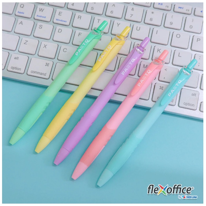 Bút gel màu pastel THIÊN LONG B039 - nét 0.6mm Mực xanh, viết mượt và mềm chính hãng cao cấp