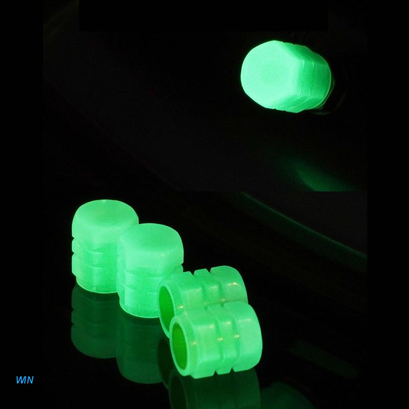 Bộ 4 Vỏ Bọc Van Bánh Xe Dạ Quang Chống Bụi