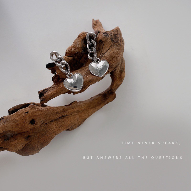 Khuyên Tai Dạng Chuỗi Hình Trái Tim Phong Cách Hàn Quốc Thời Trang Cho Nữ