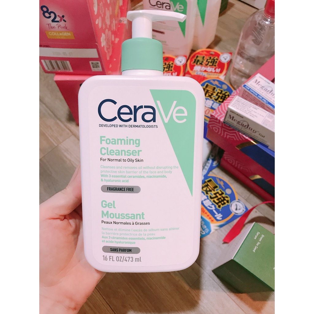 Sữa rửa mặt Cerave Foaming Facial Cleanser da khô và da dầu