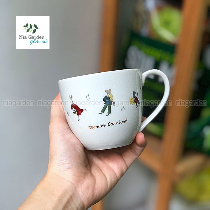 Ly trà cà phê gốm sứ dễ thương nhiều mẫu Nia Gốm Sứ GS1