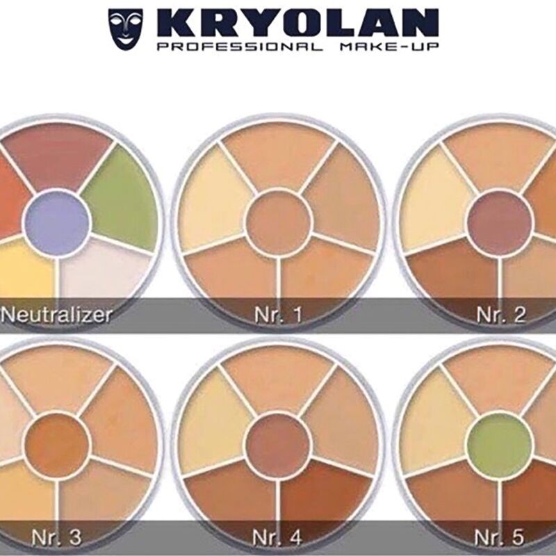 Che khuyết điểm KRYOLAN Concealer Circle - 5 ô nhiều màu - chumia