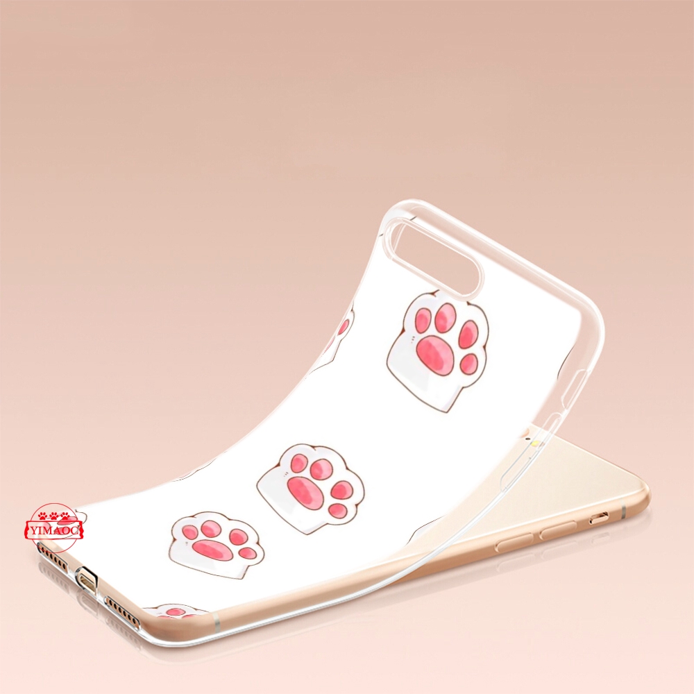 Ốp điện thoại TPU dẻo trong in hình dấu chân mèo cho OPPO A3S A5 A37 A39 A5S A7 A59 F1S F3 A1 F5 F7 F9 Pro 42Q | BigBuy360 - bigbuy360.vn